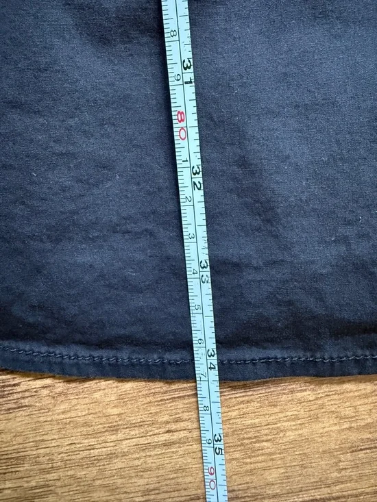 Theory Mayvine Light Poplin Shirt Dress Women Size 4 Black Stretch Cotton - Picture 7 of 8